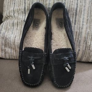 Ugg Roni Suede Slippers Size 7 Black